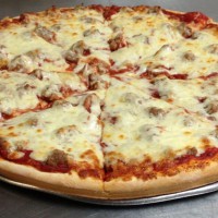 Photo of a thin pizza made by Nonno's pizza